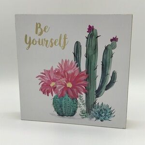 BE YOURSELF WOODEN PLAQUE